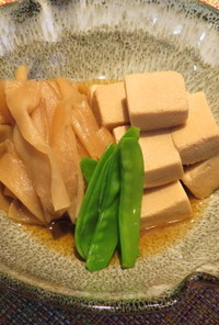 高野豆腐と干瓢の炊き合わせ