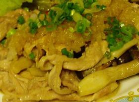 豚肉としめじの大根おろしかけ