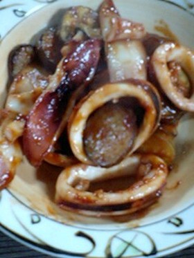 辛っ 簡単イカのタバスコケチャップ