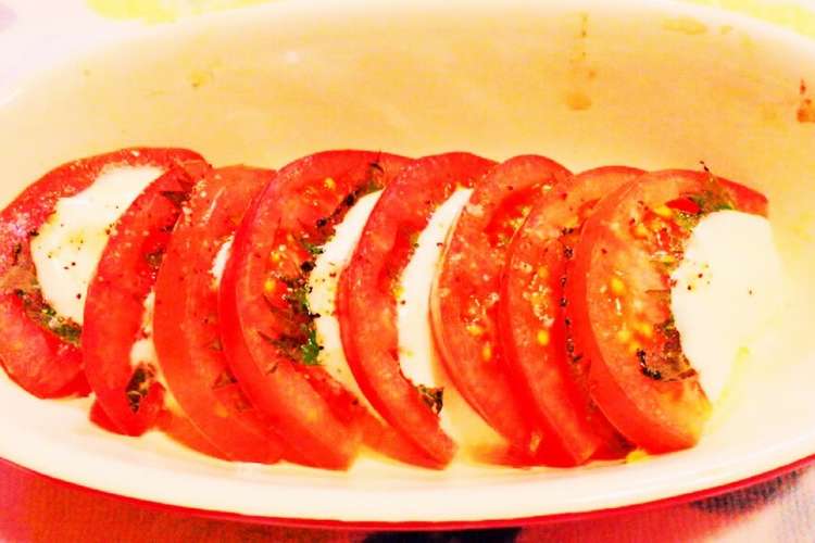 モッツァレラとトマトの焼きカプレーゼ レシピ 作り方 By あやチョコさん クックパッド