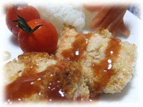 揚げないのに鮭フライ