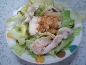 豚しゃぶサラダ☆の大根おろしポン酢♪♪