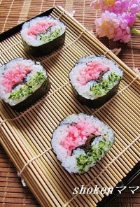 お花見やお祝いに♪桜の（木）飾り巻き寿司