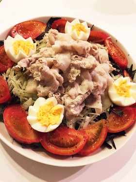 胡麻ダレなし!甘さ感じる豚しゃぶサラダ
