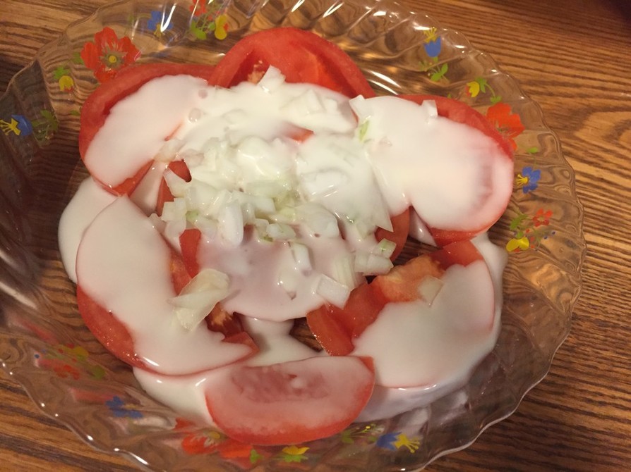 トマトのフレンチドレッシングがけサラダの画像