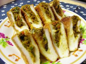 おから炒めはんぺん包みピカタ風☆カレー味