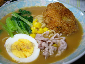 ちびっこ大好きコロッケラーメン♪