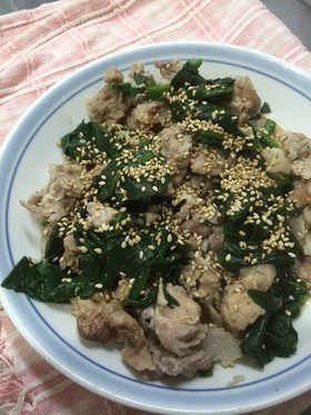 超簡単!レンジで豚とほうれん草ポン酢がけ