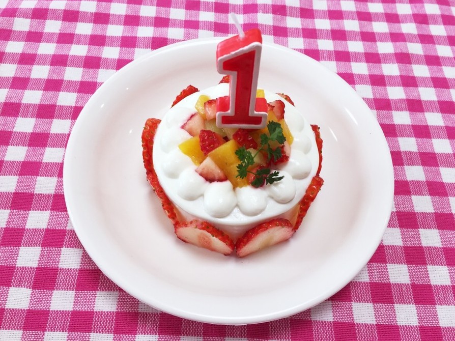 ♡離乳食ケーキ♡１歳のお誕生日♡の画像
