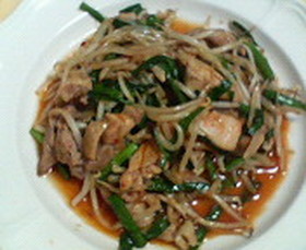 鶏肉のキムチ風炒め