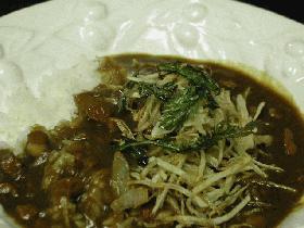 バジル入りトッピングカレー