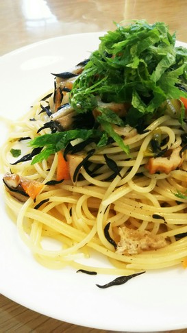 簡単で美味しいよ☆ひじきの梅パスタ☆