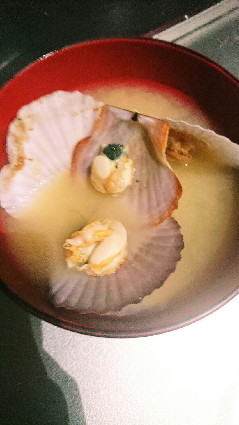 帆立の稚貝☆お味噌汁の画像