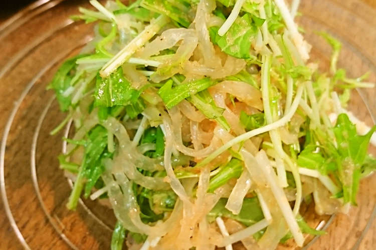 糸こんにゃくと水菜のサラダ ダイエット レシピ 作り方 By 赤紫芋介 クックパッド 簡単おいしいみんなのレシピが360万品