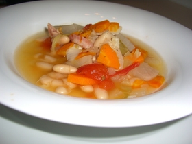 白いんげん豆の野菜スープ♪