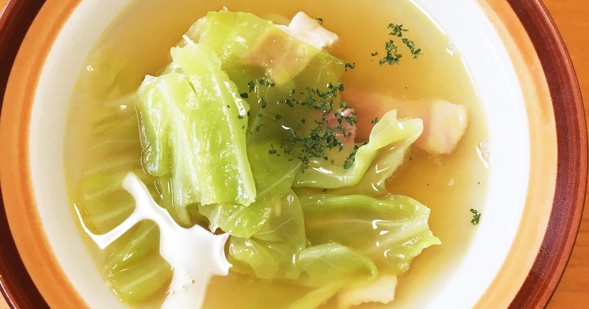 ハムとキャベツのスープのレシピ