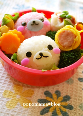 まめゴマ1口おにぎり キャラ弁