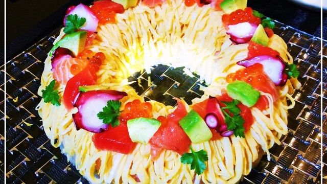 リング型でケーキ寿司 レシピ 作り方 By Keio3 クックパッド