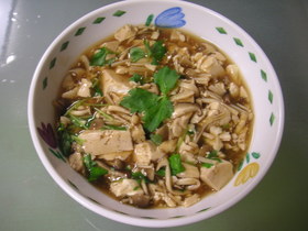 簡単!きのこたっぷり☆豆腐のあんかけ