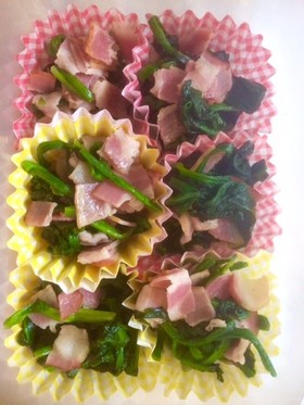 お弁当に✿ほうれん草とベーコンのソテー✿