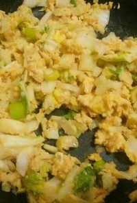 白菜と長ネギの卵炒め