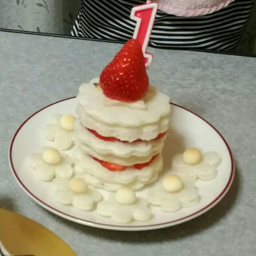 簡単☆祝1歳ケーキの画像