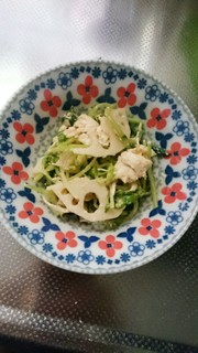 豆苗れんこんささみのシャキシャキごまマヨの写真