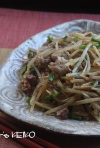 じゃがいもと豚肉の中華風炒め物