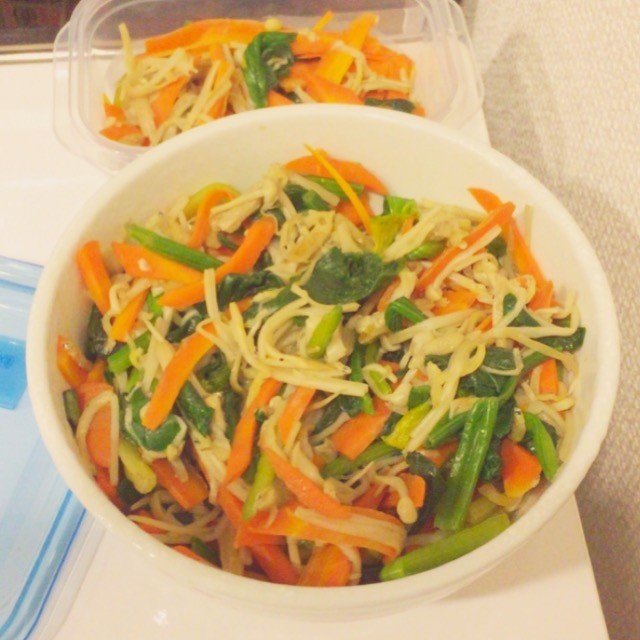 3色野菜のしらす炒めナムルの画像