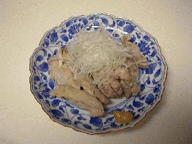 レンジ蒸し鶏