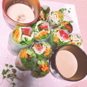 生春巻き 簡単 生ハム 具材 巻き方