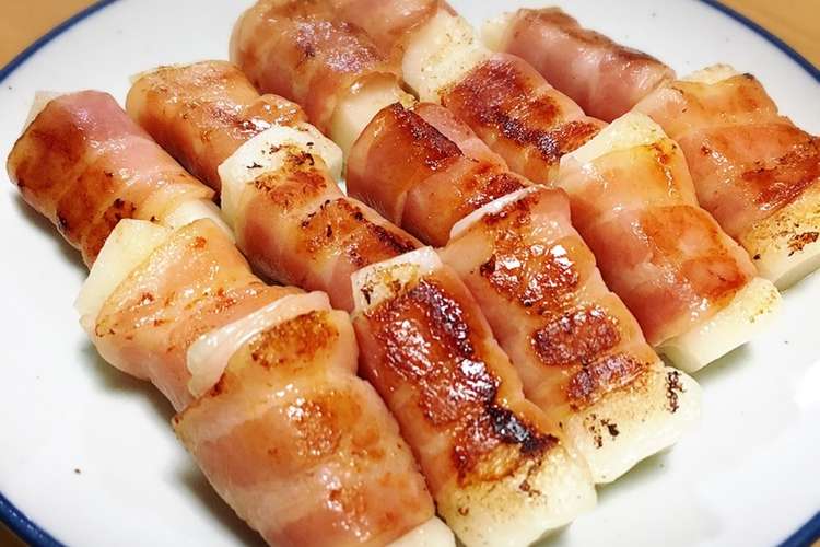 もっちりおつまみ 美味しい餅ベーコン巻き レシピ 作り方 By ヵズﾐﾝ クックパッド 簡単おいしいみんなのレシピが353万品