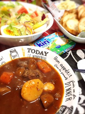 圧力鍋で時短❤お肉トロトロビーフシチュー