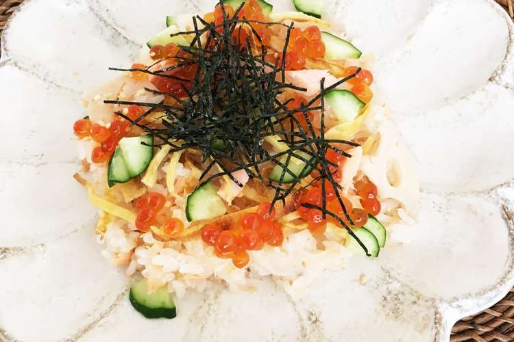 炊飯器で簡単 炊き込み親子ちらし寿司 レシピ 作り方 By りょーーーこ クックパッド 簡単おいしいみんなのレシピが367万品