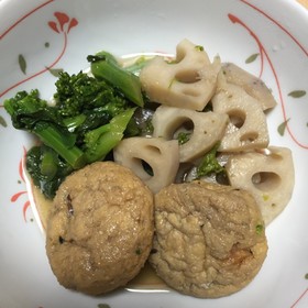 菜の花とがんもどきの煮びたし
