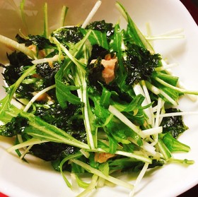 水菜とツナのシャキシャキサラダ