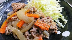 カサ増し!簡単!!手抜きしょうが焼き風。