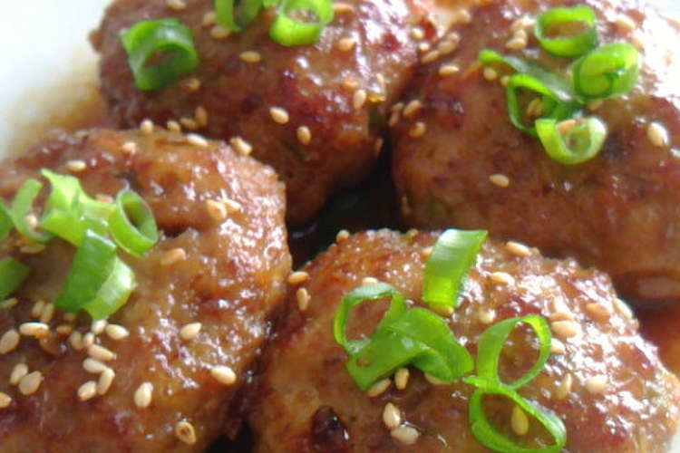 豚挽き肉でつくねの照り焼き レシピ 作り方 By 桃のやさしい薫り クックパッド 簡単おいしいみんなのレシピが363万品