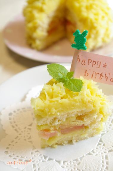 １歳の誕生日に☆さつまいもと林檎のケーキ
