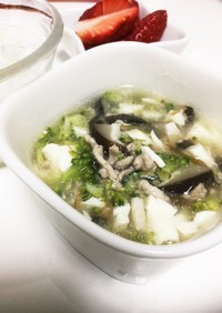 <離乳食後期>豚ひき肉と野菜の和風スープ