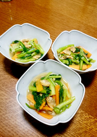 小松菜とアサリの炒め煮