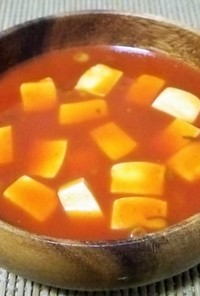 【簡単】ピリ辛！コチュトマ豆腐スープ