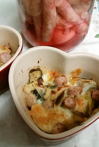 日野菜と里芋の簡単グラタン
