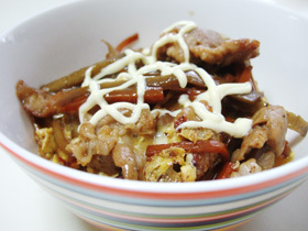 きんぴらごぼう丼☆前日の残りをリメイク