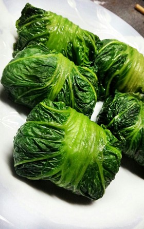 ただ巻くだけの簡単野沢菜漬けおにぎり❣