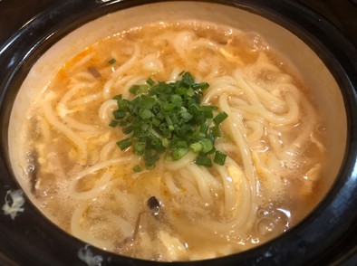 市販のスープの素で酸辣湯麺の写真