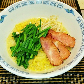 リメイク☆お鍋の残りダシで塩ラーメン風❕
