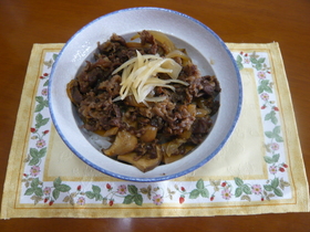 牛丼~タカラ清酒+ワイン入り~