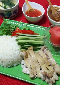 圧力鍋/炊飯器で海南鶏飯(カオマンガイ)
