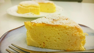 ヨーグルト☆オレンジチーズスフレ風ケーキの写真